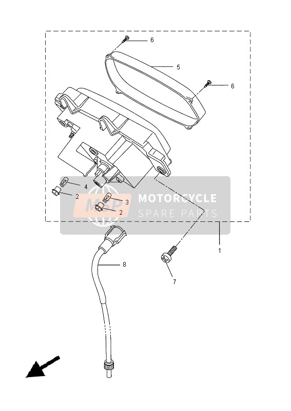 Yamaha CW50 2014 Meter for a 2014 Yamaha CW50